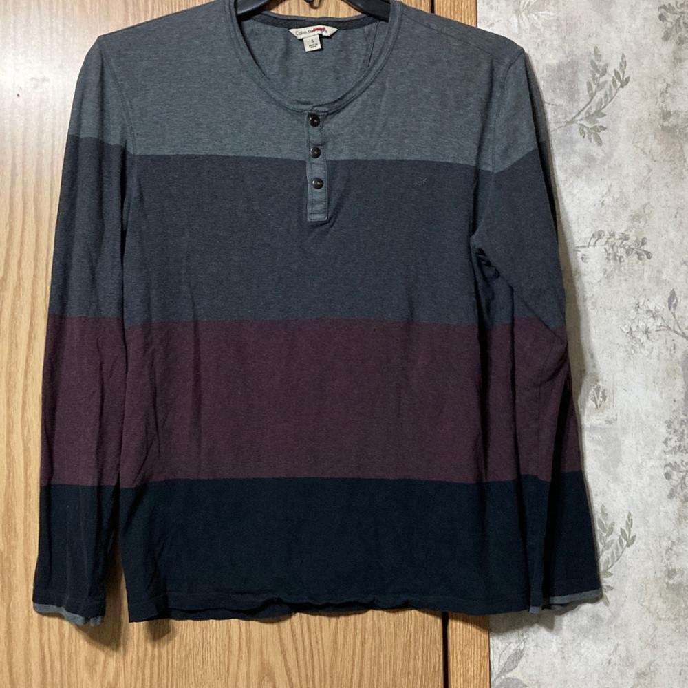 Calvin Klein Jeans Men's Colorblock Long Sleeve Henley